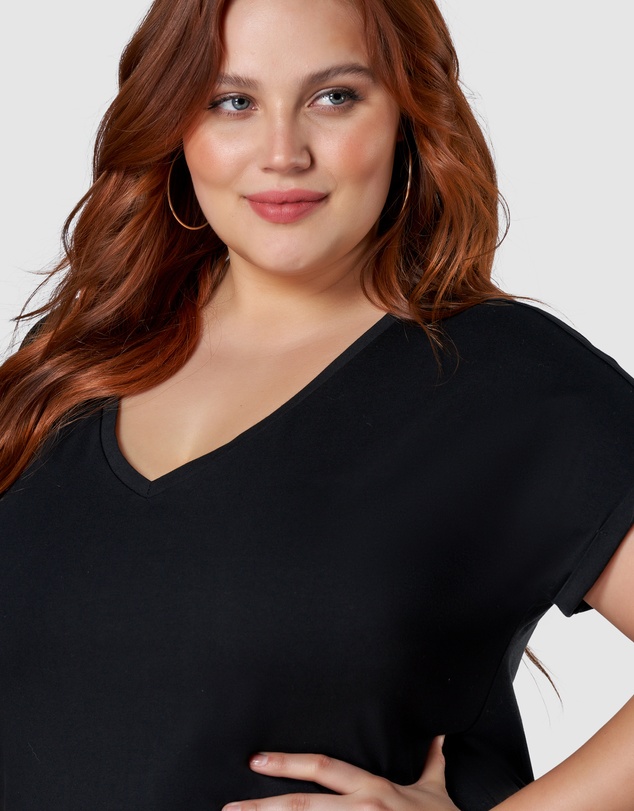 Indigo Tonic - Jacinta Longline V Neck Tee
