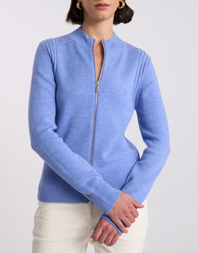 David Lawrence - Zip Thru Merino Cardigan