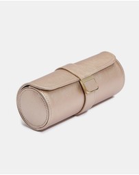Wolf - Wolf Palermo Double Watch Roll+Pouch Rose Gold