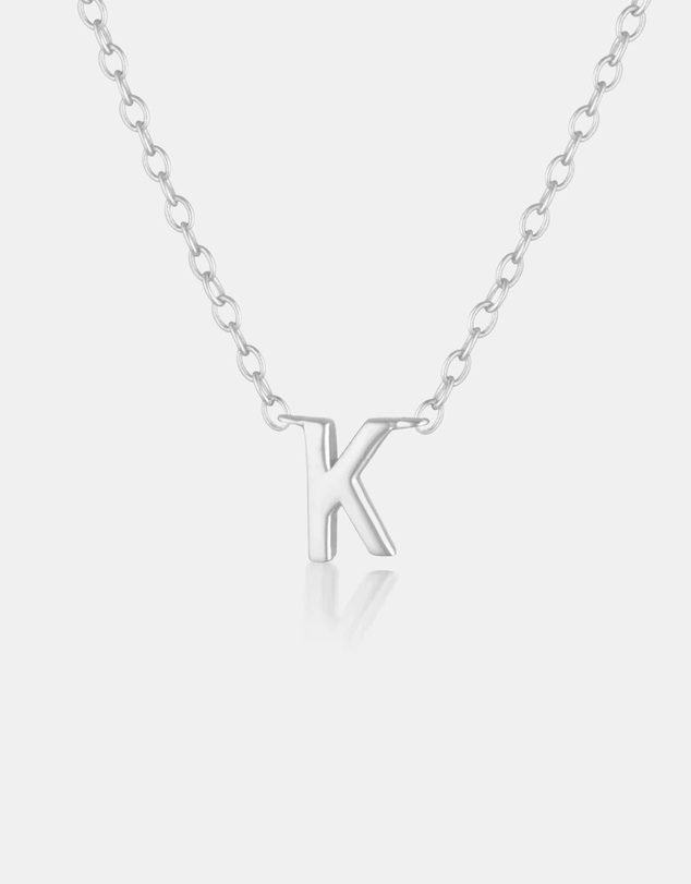 The Silver Collective - Children's A-Z Letter Necklace - K