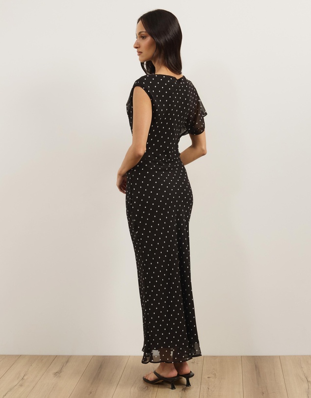 Atmos&Here - Kim Asymmetric Short Sleeve Midi Dress