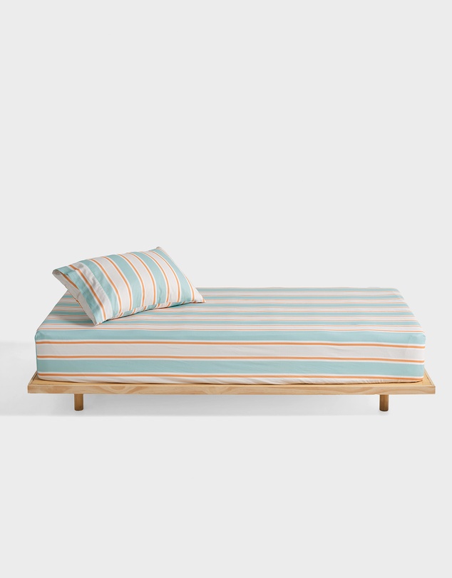 Linen House Kids - Sailor Stripe Fitted Sheet + Pillowcase Set