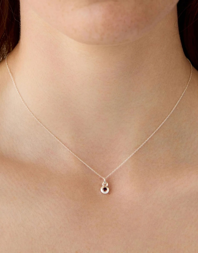 Najo - January Silver & Garnet Birthstone Necklace