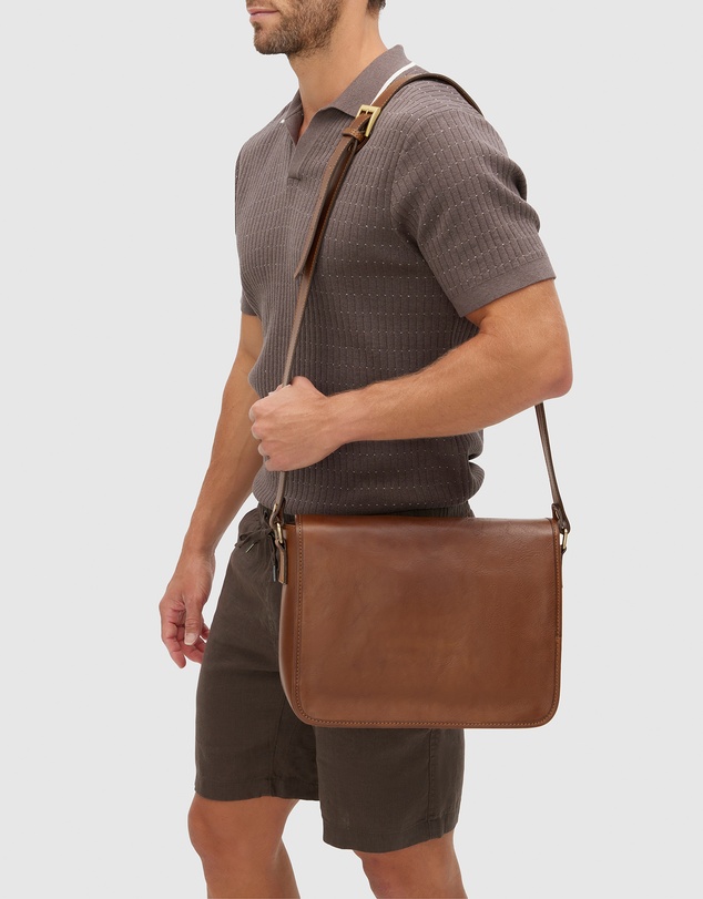 Republic of Florence - The Aurelian Brown Leather Messenger