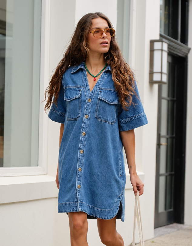 Ceres Life - Sammy Denim Shirt Dress