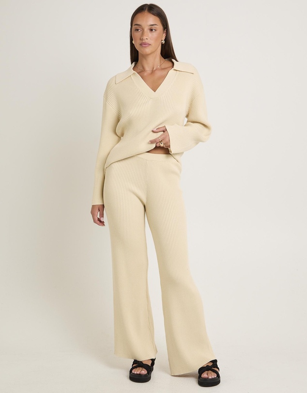 Subtitled - Stella Ribbed Knit Pants