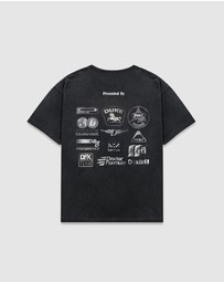 Duke + Dexter - DR Sponsors Washed Black Mono T-shirt