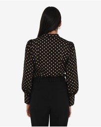 Forcast - Dotti Polka Dot Printed Blouse