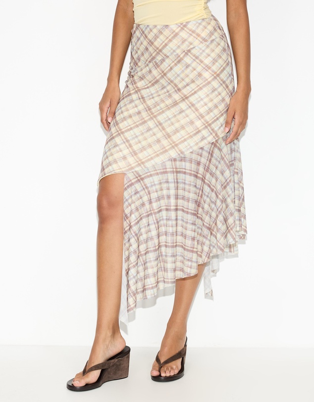 Dazie - Rush Hour Asymmetric Hem Skirt