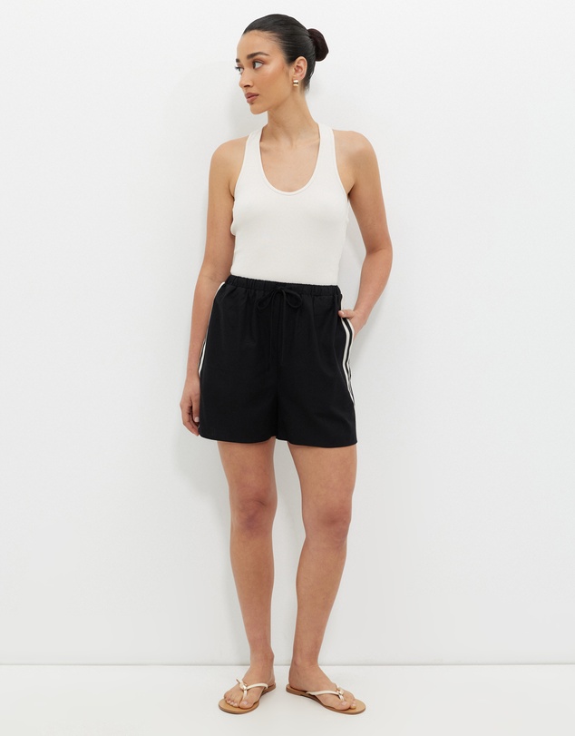 Calli - Relaxed Stripe Detail Shorts