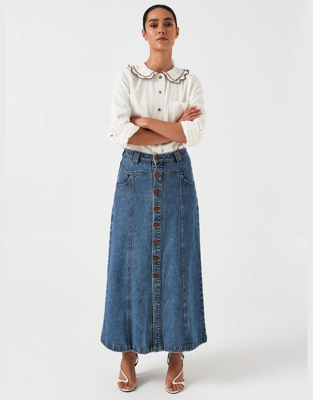 Seventy + Mochi Denim - Mia Seamed Skirt
