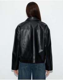 Dazie - Amaya Leather Look Jacket