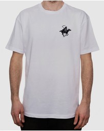 Killer Speed Co. - Killer Speed Co. Men Polo Reaper Tshirt Relaxed Fit Crew Neck White