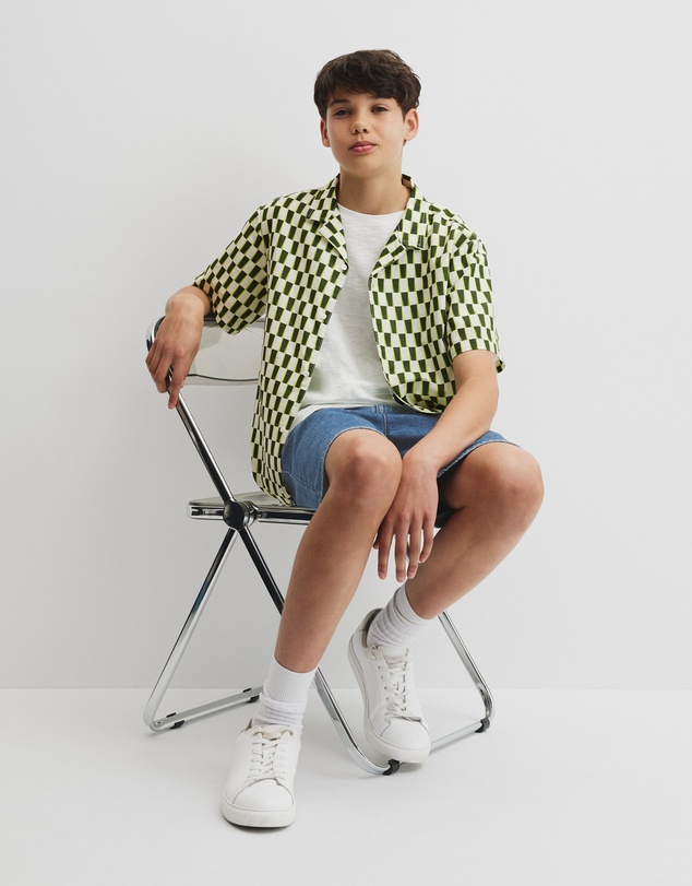 Country Road - Teen Short Sleeve Geometric Print Shirt
