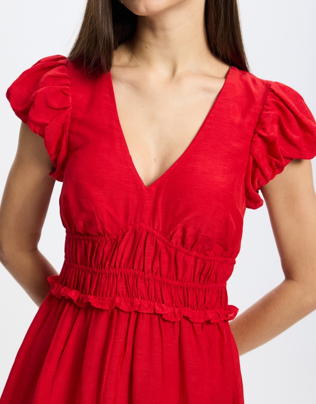& Other Stories - Bubble-Sleeve Midi Dress