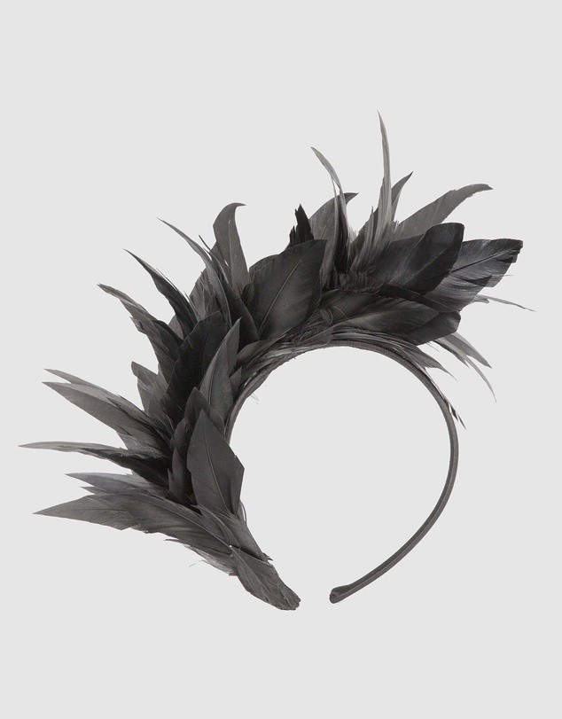 Max Alexander - Modern Black Racing Fascinator