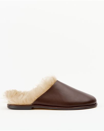 Choc Leather & Shearling