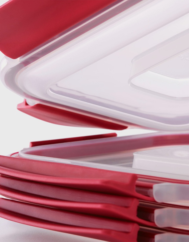 Joseph Joseph - Nest™ Lock 4-piece Rectangular Storage Container Set (Red)