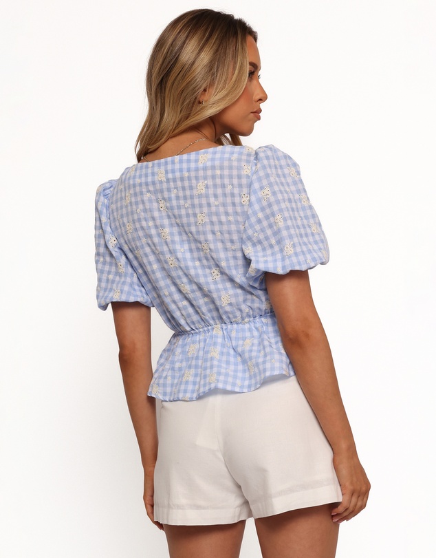 Petal & Pup - Cecelia Top - Blue Gingham