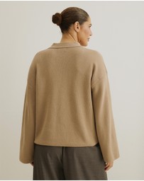 Atmos&Here Curvy - Jay Relaxed Rib Cardigan
