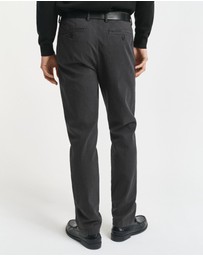 Gant - Slim Fit Cotton Herringbone Pants