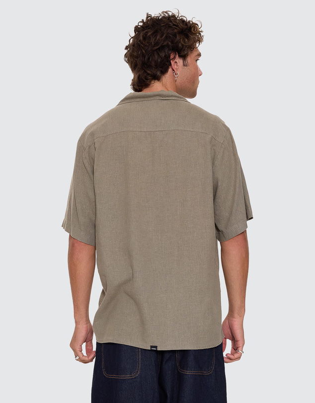 Thrills - Hemp Minimal Thrills Cropped Bowling Shirt