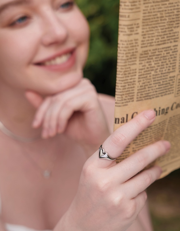 Ania Haie - Silver Love Signet Ring