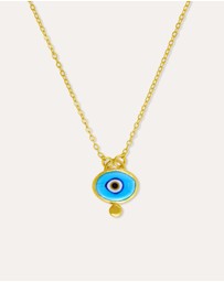 Ottoman Hands - Alara Blue Evil Eye Pendant Necklace