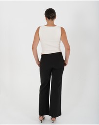 Lydan The Label - Boat Neckline Knit Top