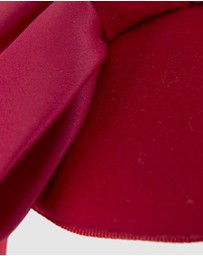 Max Alexander - Felt Red Winter Pillbox Fascinator with Bow
