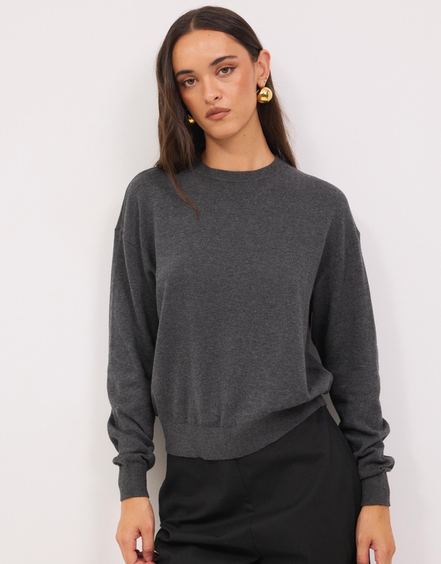 Calli - Melton Relaxed Knit Jumper