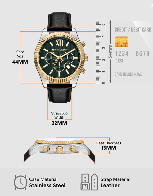 Michael Kors - Lexington Black Chronograph Watch