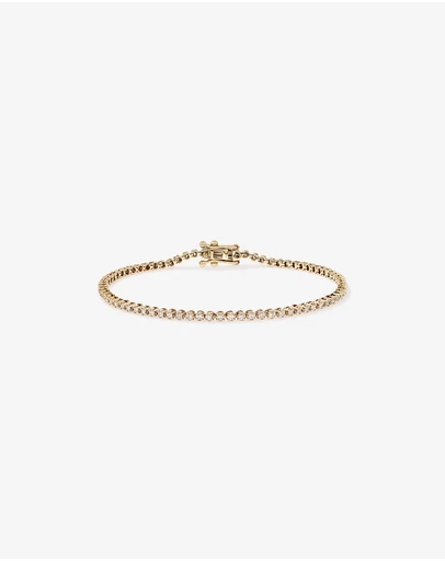 Michael Hill - 0.90 Carat TW Laboratory-Grown Diamond Tennis Bracelet in 10kt Yellow Gold