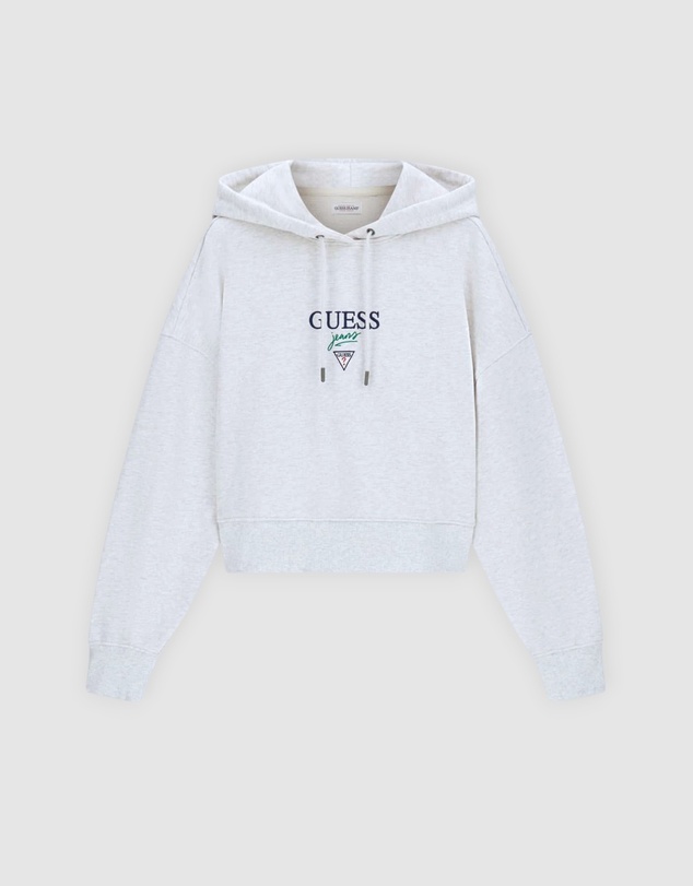 GUESS Jeans - GUESS JEANS Drop Shoulder Baker Cropped Hoodie