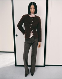 M.N.G - Bouclé Jacket With Jewel Buttons