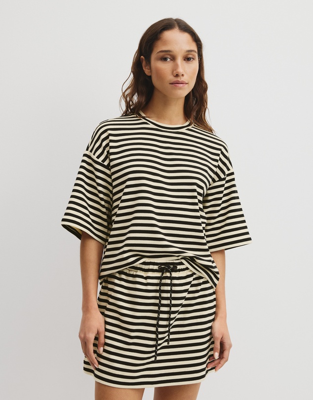 Country Road - Australian Cotton Blend Stripe Boxy T-shirt
