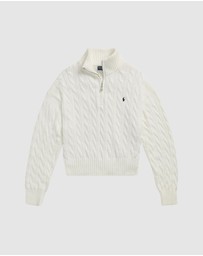 Polo Ralph Lauren - Cable-Knit Cotton Quarter-Zip Sweater