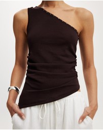 Cotton On - Stud Trim Asym Knit Top