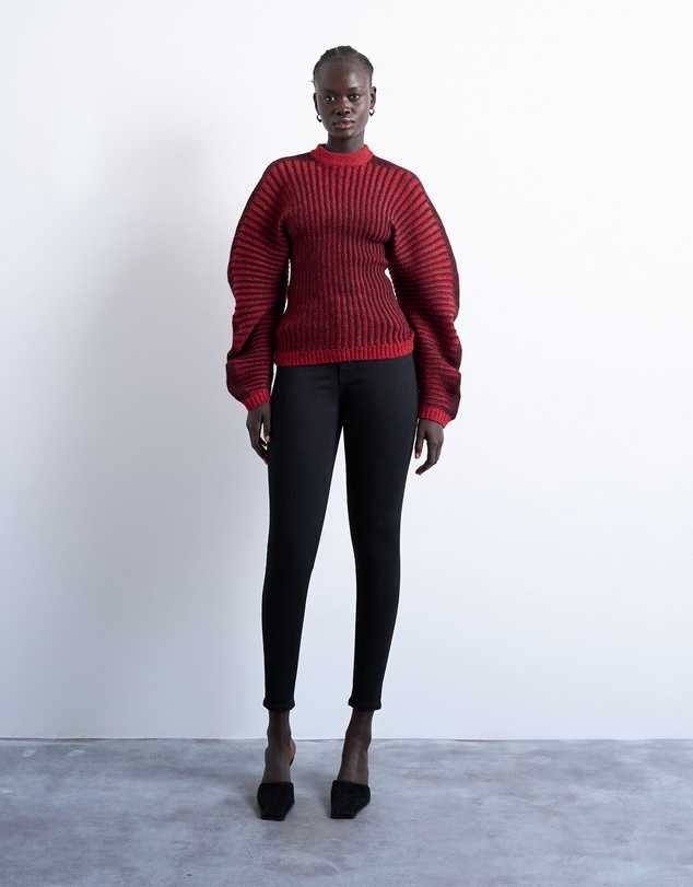 TOPSHOP - Cocoon Plated Ribbed Jumper