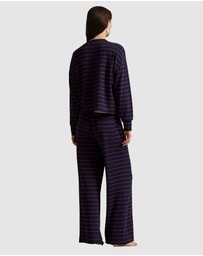 Polo Ralph Lauren - Club Terry Striped Long Sleeve Cotton Jersey Pyjama Set