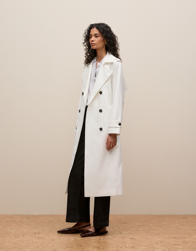 Trenery - Double Cloth Trench in Marshmallow
