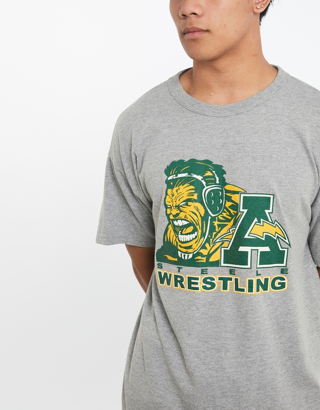 Vintage by The Real Deal - Pre Loved - Vintage 90s Russell Athletic Steele Wrestling Tee
