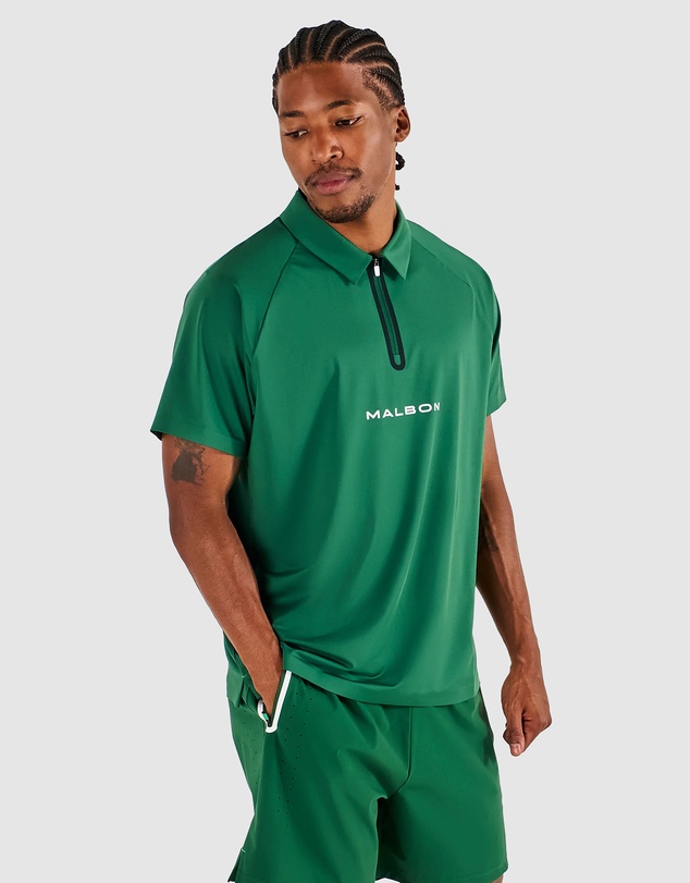 Malbon - Performance Zip Raglan Polo