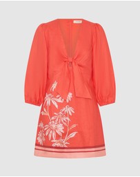KIVARI - Ruby Tie Front Mini Dress