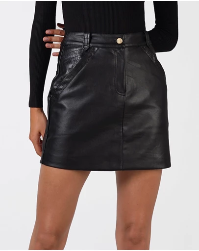 Lydan The Label - Vegan Leather Mini Skirt