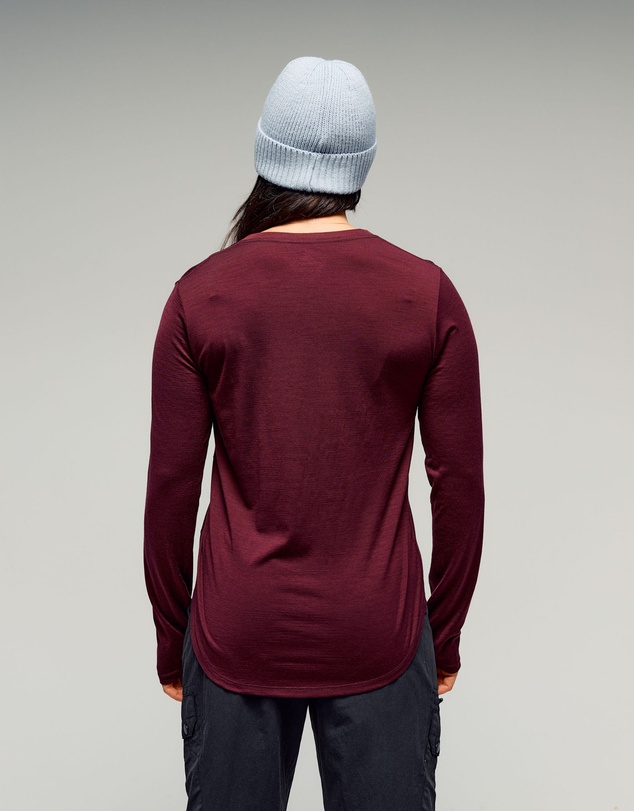 Kathmandu - 100% Merino Long Sleeve V-Top