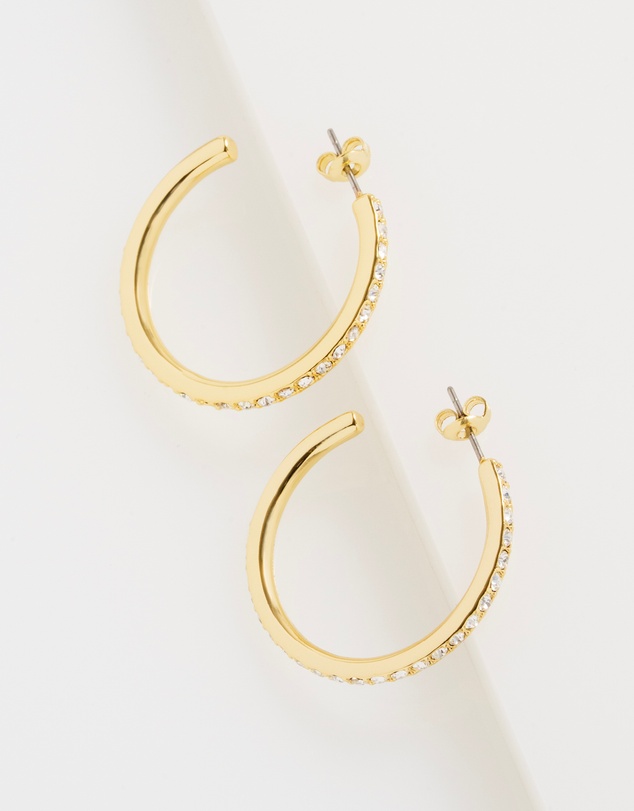 Ted Baker - CLANCI: Medium Crystal Hoop Earrings