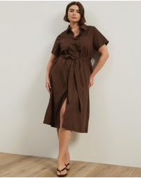 Atmos&Here Curvy - Mia Relaxed Midi Shirt Dress