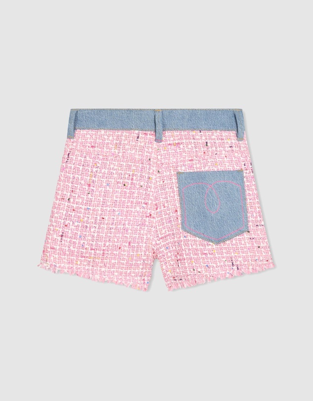 Billieblush - Tweed Denim Shorts - Kids-Teens
