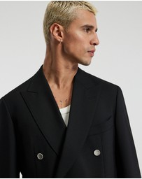 Calibre - Wool Double-Breasted Blazer Black